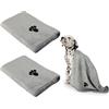 YVCVQKUC Confezione da 2 asciugamani per cani, asciugamano grande per cani 100 x 50 cm, asciugamano da bagno in microfibra per animali domestici, asciugamano ad asciugatura rapida per cani, pet absorbent towel