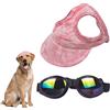 Cutiolly Cappello Baseball per Cani,Cappello Sole per Cani con Fori Orecchie,Cappello Estivo per Cuccioli,Cappello Protettivo Solare per Animali Domestici,UV Occhiali Sole Cane