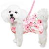 YUEXNKO Vestito intero per Cani,Vestito per Cani con motivo a floreale,Abito per Cani,abbigliamento per animali domestici alla moda a pois, gonna plissettata,per gatti e cani di taglia piccola e media (XL)
