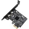 Annadue Scheda di Espansione USB C PCIe, USB 3.2 Gen2 10 Gpbs con 2 Porte di Tipo C Scheda Controller PCI Express Schede Adattatore Aggiuntivo PCI-E Adattatore Pannello Frontale PCIe per