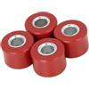A ABSOPRO 4 Pz Duraturo Presa Ammortizzatore Boccole per CG125 Rosso | Per Moto E Scooter. Materiale: Gomma E Metallo. 24X24X16mm, Foro 9.4mm, Esterno 24mm. Sostituzione Antiurto.