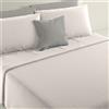 IRGE - Lenzuola Completo letto Matrimoniale Marta Bianco 250x290 cm