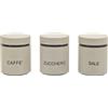 GUSTO CASA - Set 3 barattoli da cucina Crema 75 cl