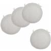 GEMITEX - Set 4 cuscini rotondi Panarea per sedia grigio chiaro diametro 39 cm