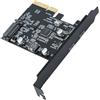 YABOANG Scheda PCIe 2 porte 10Gbps USB-C,Scheda adattatore USB 3.2 Gen 2 PCI-Express 4X a Tipo C,Compatibile con WIN10/8/7/Mac OS 10.14 - Chip di controllo principale ASM3142