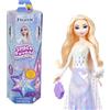 Mattel Disney Frozen - Elsa Spin & Reveal, set con bambola e 11 sorprese da scoprire, 5 accessori e 5 adesivi inclusi, look ispirato al film Disney, giocattolo per bambini, 3+ anni, HTG25