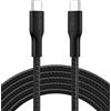 Belkin Cavo da USB-C a USB-C intrecciato, ecosostenibile (3 m, 240 W), Cavo USBC di Ricarica Rapida flessibile per iPhone 16, Galaxy S25, Pixel 9, MacBook, iPad Pro - Nero (USB-C 2.0)