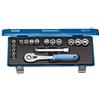 GEDORE - Set di chiavi a bussola 1/4 con 1/2, 19 V20U-20
