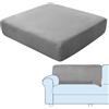 SHUOJIA Fodere per Cuscini per Divani, Protezioni per Cuscini per Sedili in Tessuto di Velluto Elasticizzato,Cuscino per Divano Fodera per mobili Coprisedile per Divano (Grey,Backrest Cover)