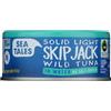 Sea Tales seafood with a story Sea Tales Solid Light Skipjack tonno in acqua - senza sale aggiunto, barattolo da 142 ml, cattura selvaggia, ricco di acidi grassi omega-3, senza glutine, alimenti ricchi di proteine, sostenibili