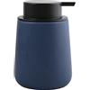 MSV - Dispenser di Sapone in Ceramica - MAONIE Blu Scuro Opaco - 300 ML - Elegante e Pratico per Il Bagno - Ideale per Lo Stile Contemporaneo - Ø 75 x 175 mm - Uso Quotidiano