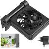 PORFOYO Ventola per acquario, con regolazione della velocità regolabile e timer, 2,4 W, 12 V, ventola per acquari, 1 ventola, silenziosa per acquari d'acqua dolce fino a 30 cm