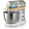 Ariete 1588 Impastatrice Positano, Planetaria, 7 velocità, 2400 Watt, 5,5 litri, Tazza Acciaio Inox