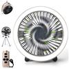 BXOXD Ventilatore da campeggio con LED e telecomando, 10400 mAh, ventilatore USB ricaricabile con gancio, timer, supporto da tavolo, ventilatore da esterno per campeggio, pesca, outage, urricano