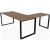 Centro Negozi Scrivania con Allungo cm180X180 Top Noce