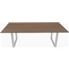 Centro Negozi Tavolo Riunione cm240x120 Top Noce gamba bianca