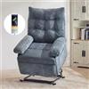 Redlifeᅟᅠ Redlife Poltrona Relax Reclinabile Elettrica a 3 motori,Poltrone per anziani,Poltrona Relax Alzapersona,poltrone relax elettriche per soggiorno,camera da letto,ufficio,casa (Grigio)