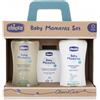 CHICCO Set Baby Moments Chicco (Bagno Delicato 200 ml, Crema Corpo 200 ml, Acqua di Colonia 100 ml)