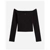 Tommy Hilfiger Flag W - T-shirt - Donna - Nero