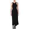 QKEPCY Vestito Donna Elegante Casual Lungo Sexy Bodycon Vestito Abito Slim Senza Maniche Nero Gonna Lunga a Party Clubwear Abiti da Sera Lunghi Eleganti