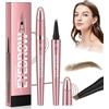 JCOTCL Matita Per Sopracciglia Waterproof, Matita Microblading Sopracciglia, Testa Della Penna a Quattro Punte, Matita Sopracciglia Crea Sopracciglia Dall'aspetto Naturale Senza Sforzo, Marrone chiaro