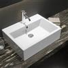 Parama Lavabo da appoggio rettangolare con troppopieno 53x41x15 cm Bianco