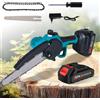 2025 3000W Mini potatura seghe a catena elettriche da 8 pollici con una batteria al litio oliatore 24V lavorazione del legno rifilatura utensile elettrico da giardino - 1 batterie and 1 charger