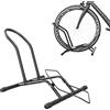 SPORTNOW Cavalletto Portabici per Pneumatici < 8.5 cm in Acciaio, 59x41x38 cm, Nero