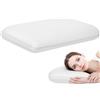 HOMCOM Cuscino Memory Foam a Rimbalzo Rapido con Copertura Rimovibile e Lavabile, 60x40x10 cm, Bianco Crema | Aosom Italy