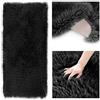 AmeliaHome Tappeto in pelliccia di agnello, rettangolare, Dokka, nero, 50 x 150 cm