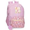 Pepe Jeans Sandra Zaino scuola adattabile a carrello rosa 32x44x22 cm Poliestere 21,6L by Joumma Bags, Rosa, Zaino scuola adattabile a carrello