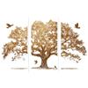 Peacoblue Sticker Trasferibile per Mobili e Decorazioni Artigianali 6X12 Albero In Foglia D'Oro con Raschietto, 3 pezzi Trasferimento DTF UV Impermeabile per Cassettiera, Vetro, Porcellana, Legno