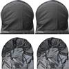 QENETY Coperture per pneumatici, 4 pezzi, colore nero, impermeabili, anti-UV, per neve, sole, pioggia, per camper, camion, rimorchi, camper (68-73 cm)