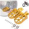 Runfarr Pedane Moto,Pedalina Poggiapiedi Moto Pedane in lega di Alluminio CNC per Surron Light Bee X160 X260 Talaria Sting MX3/R MX4 X3/CRF150F CRF230F 03-19/E Ride Pro S SS 2.0 3.0 Oro