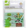 Q-Connect Clear Notes 76 x 76 mm semi-trasparente assortiti (confezione da 4)