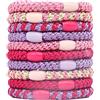 Generic 10 elastici per capelli, alla moda, semplici, intrecciati, per donne, morbidi, elastici, non dannosi, per coda di cavallo VXj706 (taglia unica)