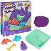 Kinetic Sand, Playset Castelli di Sabbia Cinetica Viola, con Vaschetta, 454gr, 3 Formine Incluse, Giocattoli per Bambini e Bambine, 3+ Anni
