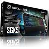 SHARKOON TASTIERA GAMING A MEMBRANA SKILLER SGK5 6 ZONE RGB, POGGIAPOLSI REMOVIBILE