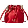 TWINSET Borsa a secchiello in raso con strass
