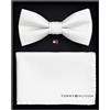 TOMMY HILFIGER Set Papillon e Pochette Tommy Hilfiger  Bianco Seta