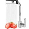 Ausla Rubinetto da Rubinetto da a Cascata in Rame, Miscelatore da a 3 modalità D'acqua, Rubinetto per Lavello da Ruotabile a 360 Gradi, Rubinetto (SILVER)