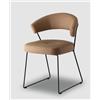 Connubia Sedia Ny anniversary CB2335 con struttura in metallo e seduta in tessuto - Con braccioli