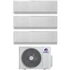 Gree - Condizionatore trial split con inverter da 9000+9000+9000 Gree Airy Silver Wifi in A++ con R32 GWHD(42)NK6OO