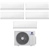 Gree - Condizionatore penta split con inverter da 9000+9000+9000+9000+9000 Gree Airy White Wifi in A++ con R32 GWHD(42)NK6OO