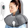 sinnlein Termoforo Elettrico per Cervicale e Spalle | Cuscinetto Riscaldante con 3 Impostazioni di Temperatura e Spegnimento Automatico | Cuscino Riscaldante con Spegnimento Automatico e 100W (Grigio)