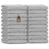 NatureMark Asciugamani Ospite - Confezione da 20 (30x50 cm), 100% Cotone, Certificati OEKO-TEX, Morbidi, Assorbenti e Facili da Lavare - Per Bagno, Ospiti & Spa - Argento Grigio