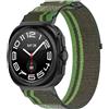 GIOPUEY Cinturini Compatibile con Samsung Galaxy Watch Ultra 47mm, Cinturino in Morbido Nylon Intrecciato [Unisex] [Traspirante] - Green-B