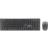 Manhattan -Products Wireless Desktop Set - PC mouse wireless e tastiera wireless, mouse da gioco, tastiera, mouse, ricevitore radio USB, computer, accessori - Nero