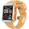 Zephyrion Orologio Smartwatch Auricolari Uomo, Smartwatch con Cuffie Compatibili Con iphone Android Phone, Mp3 Lettore Musicale, Effettuare una Chiamata/Rispondere, Monitoraggio del Sonno (giallo)