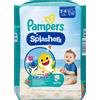 Pampers Pants Splashers Baby Shark Pannolini Mutandina Taglia 3 12 pz